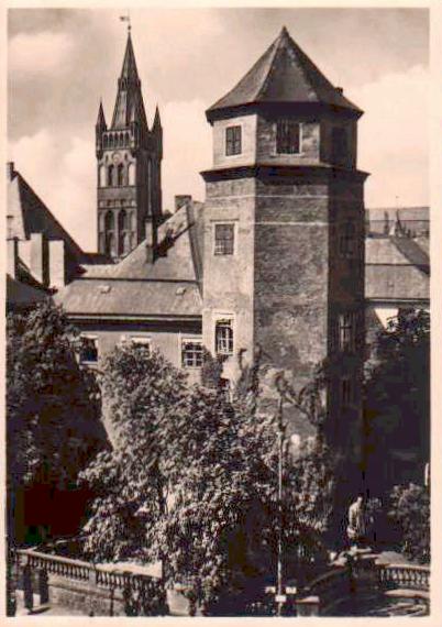 Blick auf den Haberturm am Schloß in Königsberg (Pr.)