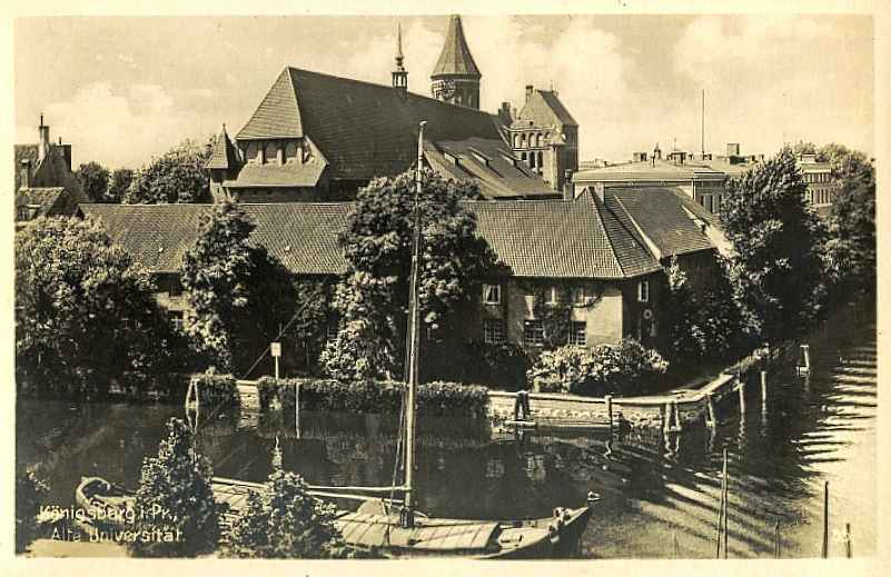 Blick auf die alte Universität und den Dom in Königsberg (Pr.)